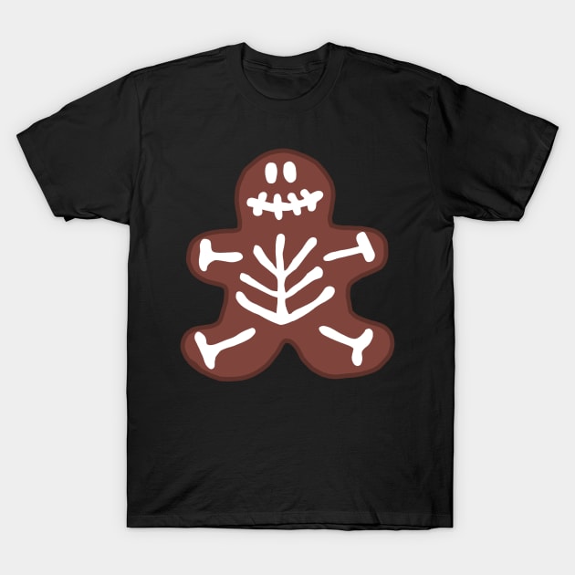 Gingerbread Skeleton Man T-Shirt by alexwestshop